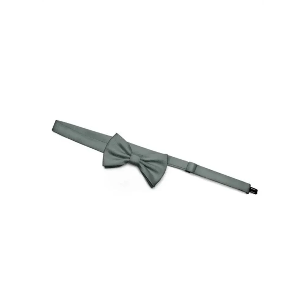 NEW Azazie Boys Matte Satin Pre-Tied Bow Tie Steel Gray‎ Wedding